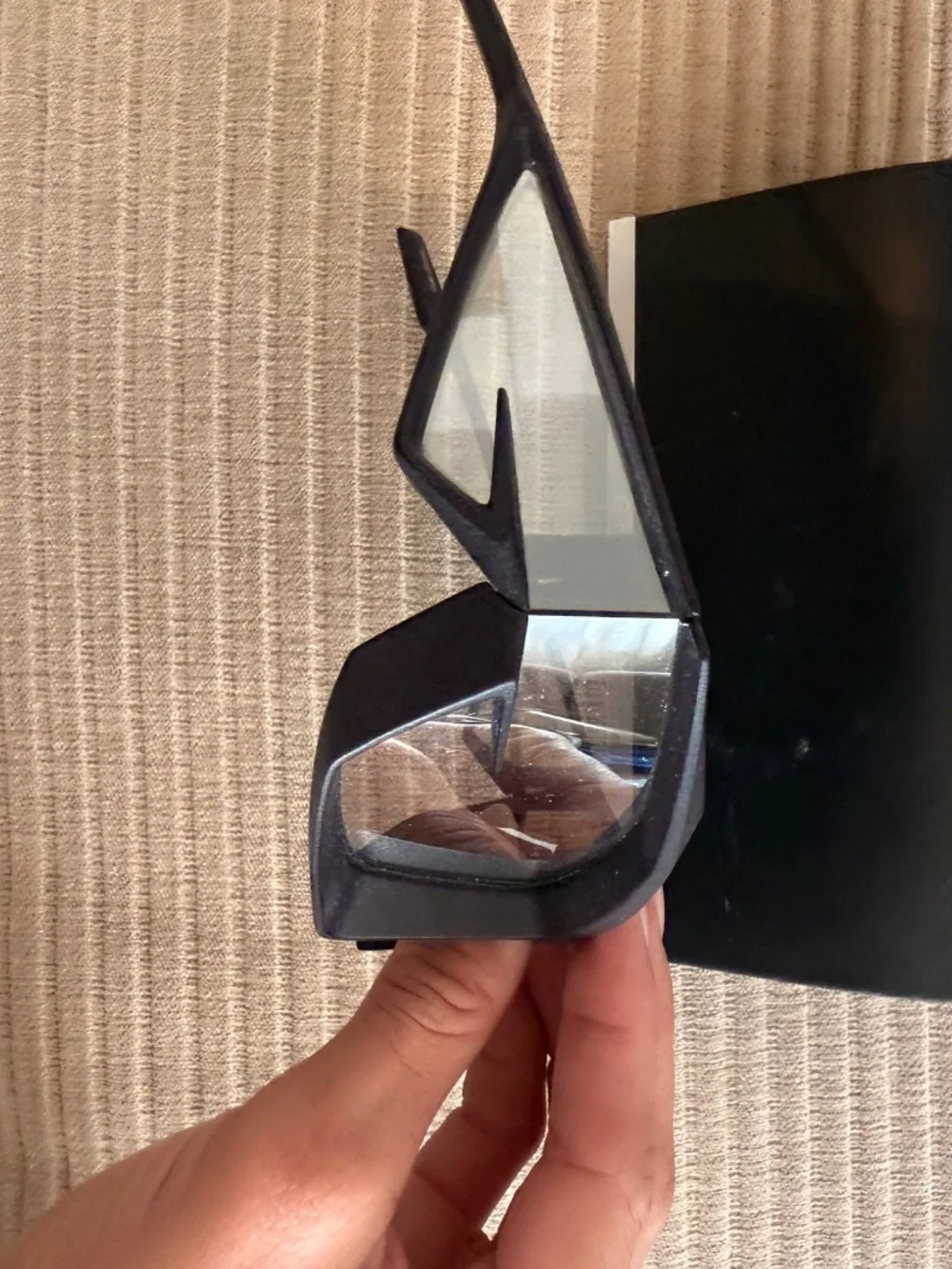 Givenchy Giv Cut Black Geometric Mirrored Sunglasses GV40049I w/ Case